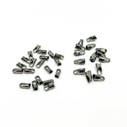 ECBR. 2MM Black Rhodium Sterling Silver End Cap